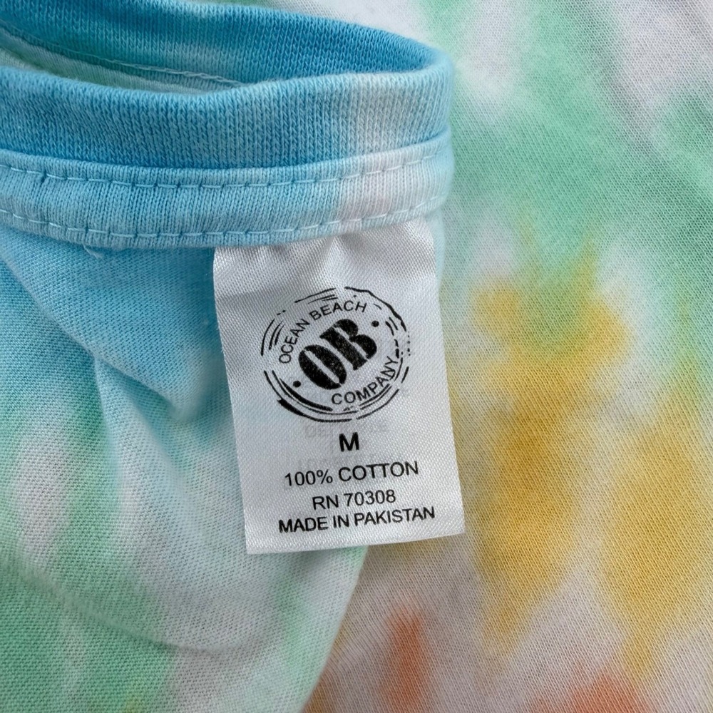 Rainbow Tiedye V-Neck Logo T-shirt Smoky Mountains National Park Size Women's M - Picture 5 of 6